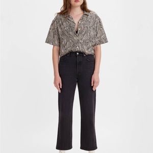 Ribcage straight ankle black jeans Levi's